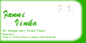 fanni vinko business card